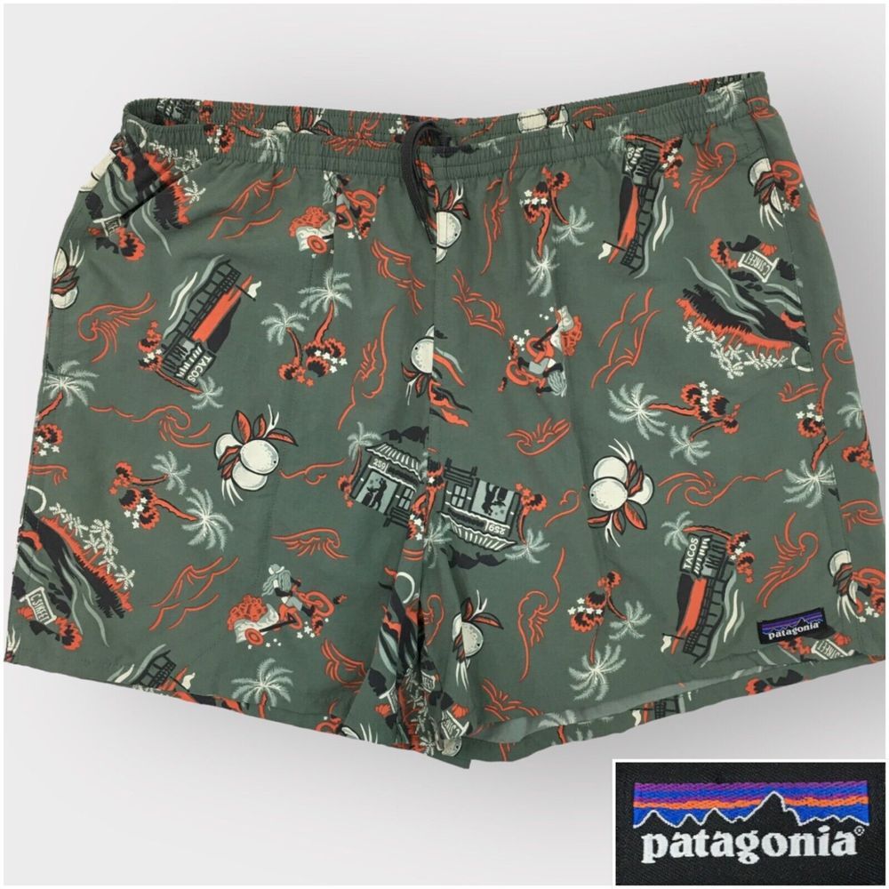 Patagonia Baggies Shorts Mens Size XL Pockets Swim‎ Lined Nylon Drawstring Tacos
